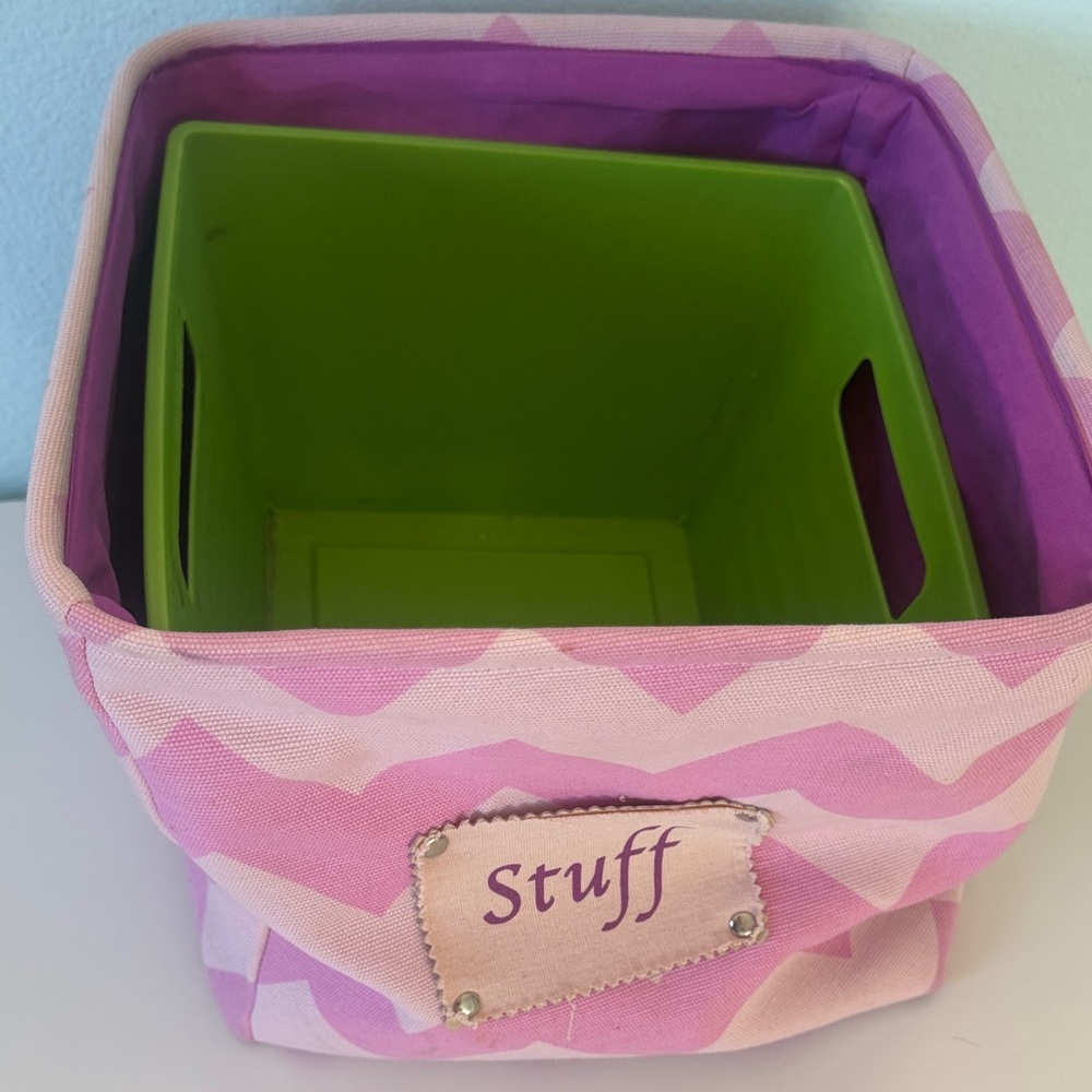 Target Pink and Green Storage Bin